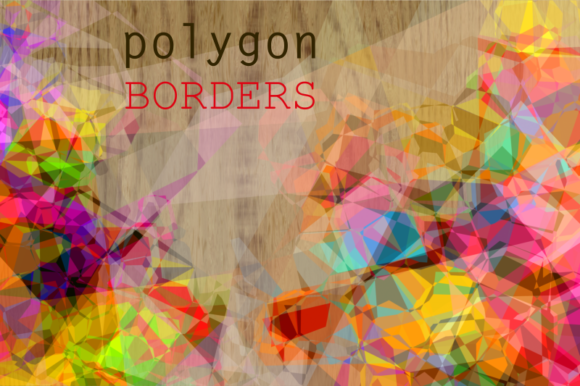Abstract Geometric Polygon Page Borders and Backgrounds