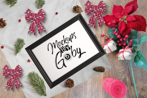 Black Frame Mockups, Christmas Design