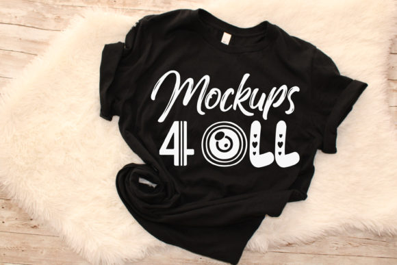 Black T-Shirt, Flat Lays for Design Projects