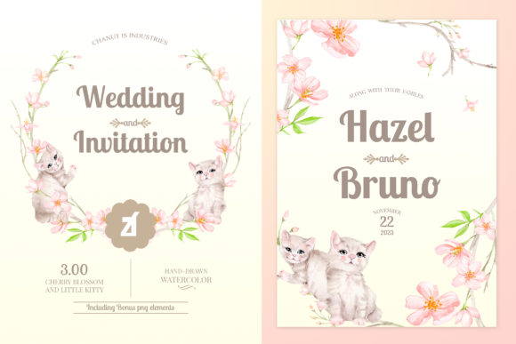 Cherry Blossom Wedding Invitation Vol.02 & Print Templates