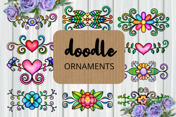 Doodle Ornamental Folk Art Flourishes & Crafts