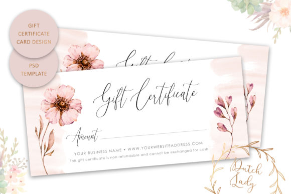 Gift Certificate Template Single Side 1 Print Templates