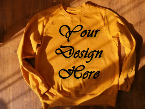 Gold Shirt, Long Sleeve Mockups and Hoodies Amp