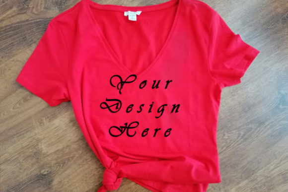Mock Up Bella Canvas Red Tshirt for T-Shirts