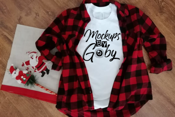 Mockups White T-shirt, Buffalo Plaid T-Shirts