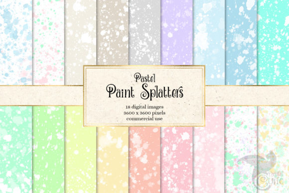 Pastel Paint Splatter Textures for Branding