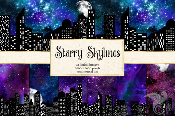 Starry Skylines Digital Paper