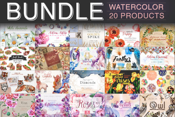 Watercolor Bundle - 20 in 1