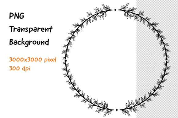 Wreath Frame Black and White - 1